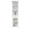 Elegant Home Fashions Narrow Rose Linen Cabinet 1 Elegant Home Fashions Narrow Rose Linen Cabinet -The Novogratz Shop 985350 White