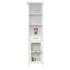 Elegant Home Fashions Narrow Rose Linen Cabinet