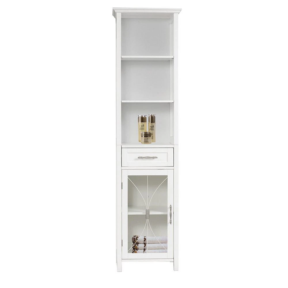 Elegant Home Fashions Narrow Rose Linen Cabinet 3 Elegant Home Fashions Narrow Rose Linen Cabinet