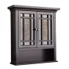 Elegant Home Fashions Windham Wall Cabinet 2 Elegant Home Fashions Windham Wall Cabinet -The Novogratz Shop 985370 Brown